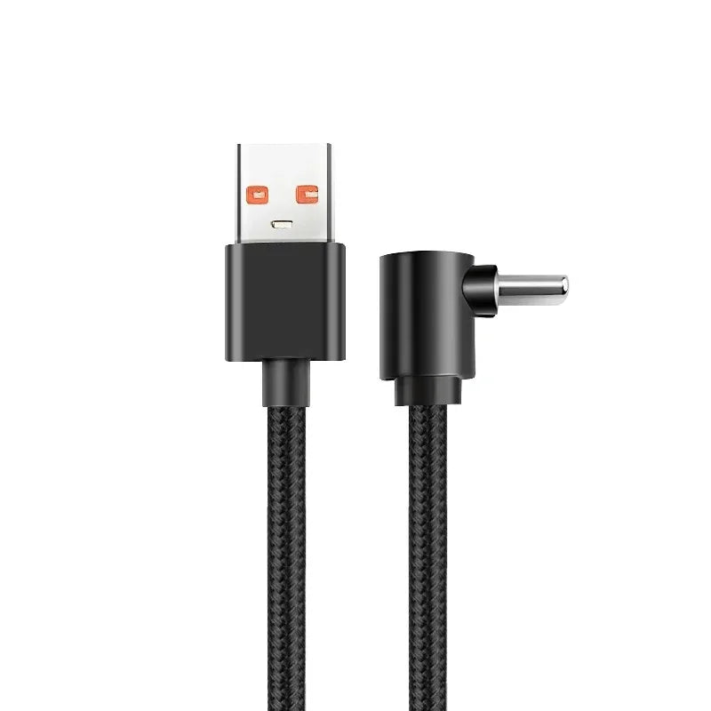 90° USB-A to USB-C Fast Charging Nylon Braided Cable | 3A
