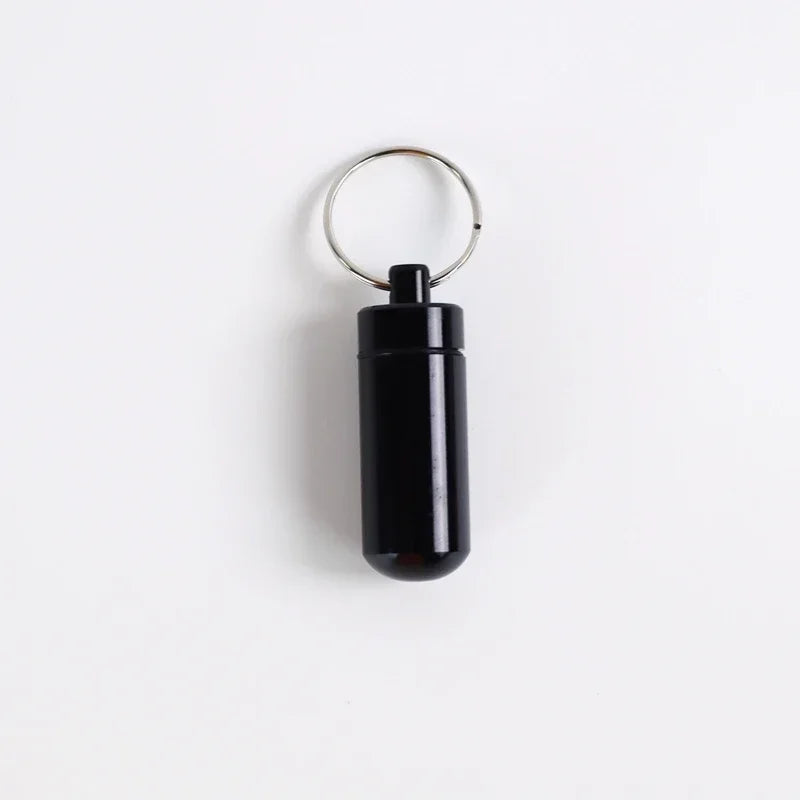 Mini Portable Pill Box Waterproof Aluminum Cases Tablets Bottle Medicine Vitamin Pillboxs Fish Oils Container Organizer Storage Peaceful Pleasures Health and Wellness NO.2