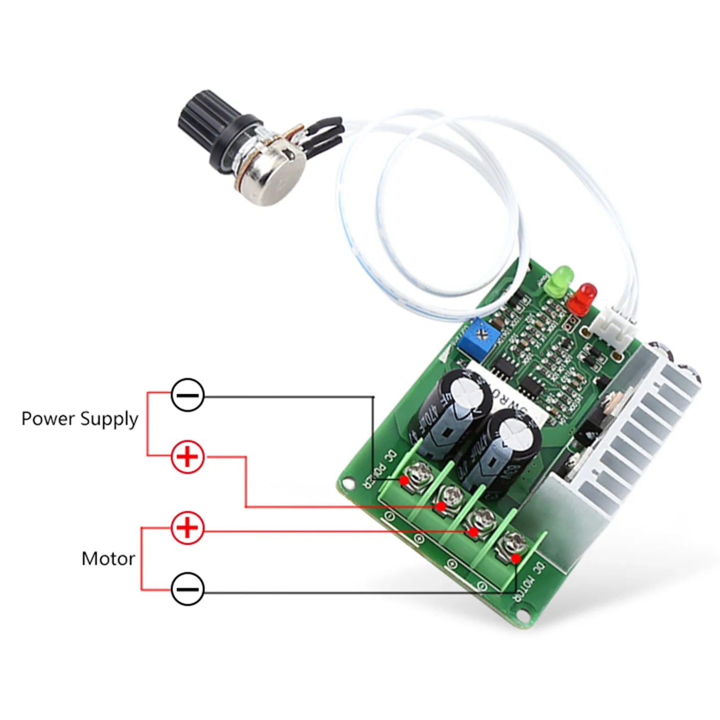 12V 24V 36V 15A PWM DC Motor Speed Controller Regulator Potentiometer
