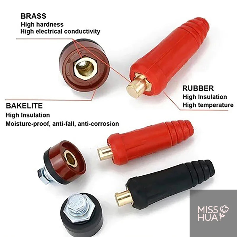 DKJ10-25 Quick Welding Cable Connector | European Style Brass