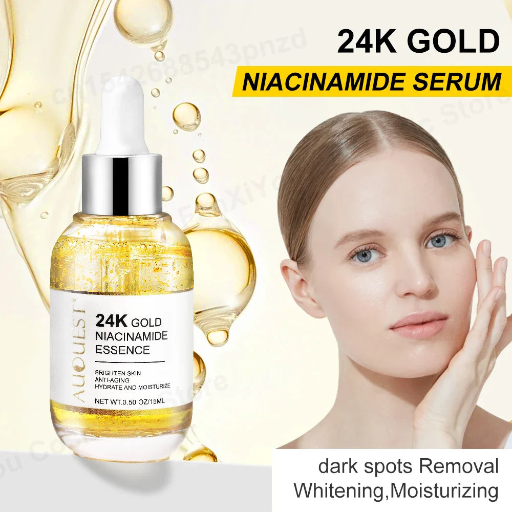 AUQUEST 24K Gold Niacinamide Face Serum – Brighten & Hydrate
