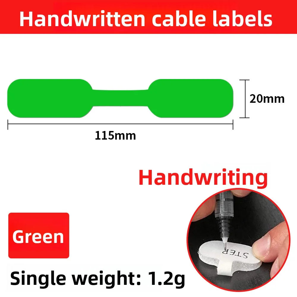 Writeable Self-Adhesive Cable Ties | Colorful Wire Organizer