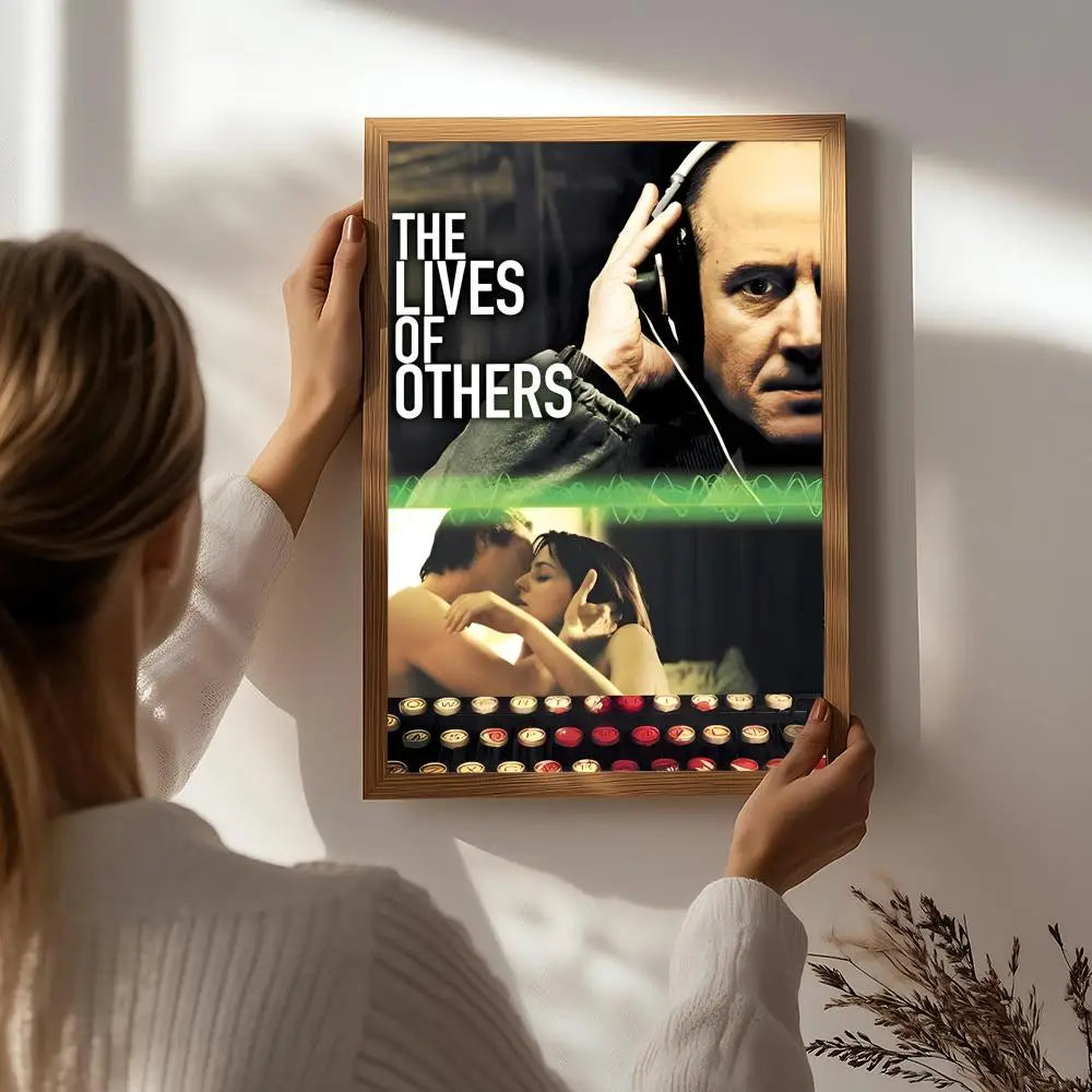 The Lives of Others Movie Poster | HD Self-Adhesive Wall Art Movie Poster Wall Art Peaceful Pleasures Health and Wellness White6 15X20cmNoframe