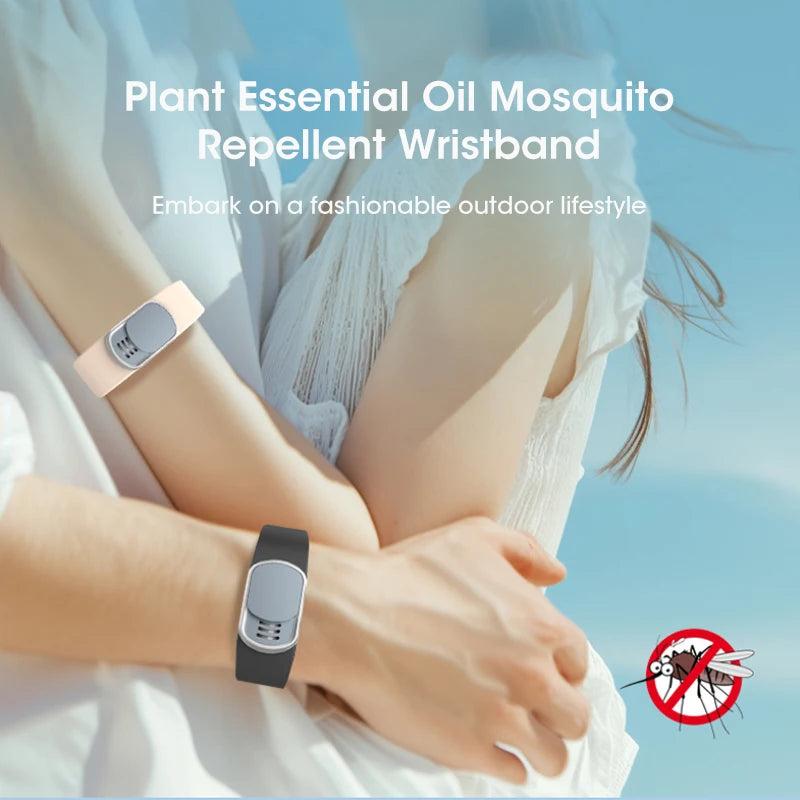 Mosquito Repellent Bracelet Natural Plant Essential Oil Material Non-Toxic for Kids Adults Sports Travel Outdoor Protection Peaceful Pleasures Health and Wellness