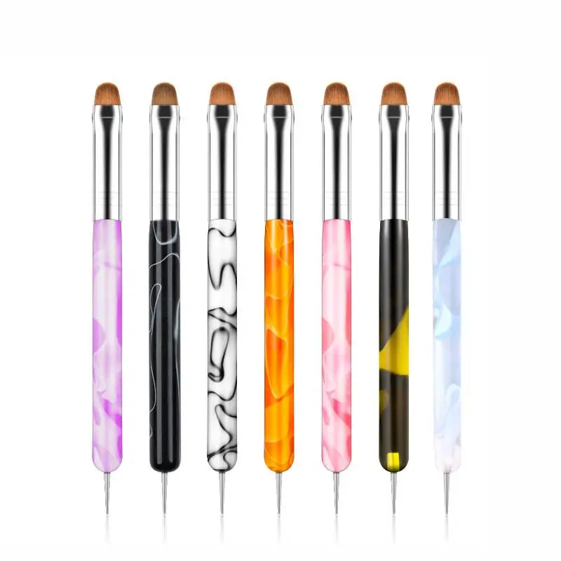 French Dual End Beginner High Quality Painting Manicure Tool Acrylic Drawing Nail Art Brush Nail Art Rhinestone Gel Dotting Pen Peaceful Pleasures Health and Wellness