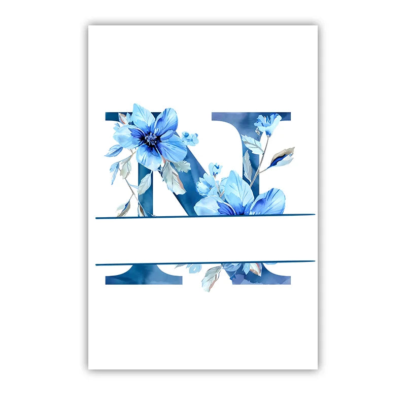 Custom Name Nursery Wall Art, Animal Flower Canvas Painting, Nordic Poster Print for Baby, Toddler Kids Room Decor Peaceful Pleasures Health and Wellness