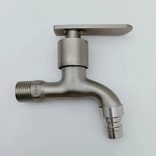 Stainless Steel Dual Outlet Faucet | Ceramic Valve Single Handle Bathroom Basin Faucet Peaceful Pleasures Health and Wellness 1pcs