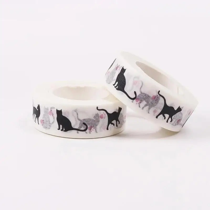15mmx10M Cute Cat Washi Tape Decorative Adhesive Masking Scrapbooking
