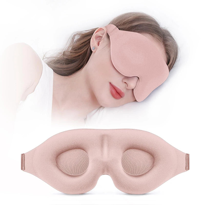 Eye Mask Blindfold For Unisex Soft Tiredness Relief Eye Cover Natural Sleeping Blind Eye Patch Skin Care Tool Peaceful Pleasures Health and Wellness Pink-1pcs