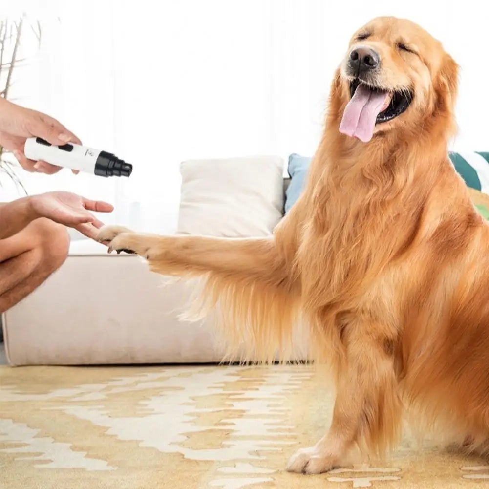 USB Rechargeable Dog Nail Grinder with LED | Quiet Pet Tool