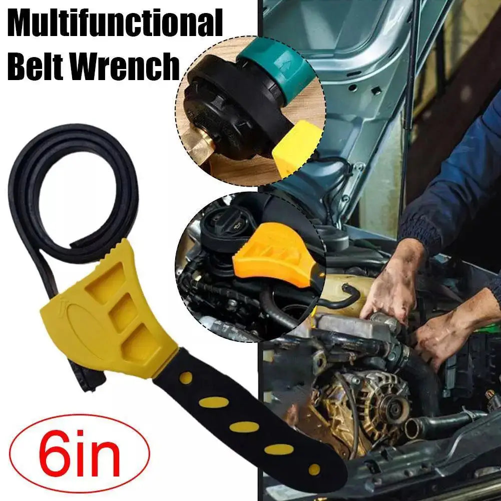 6 inch multifunctional belt wrench Adjustable Disassembly Tool Oil Filter Puller Strap Spanner Chain Wrench Strap Opener Peaceful Pleasures Health and Wellness
