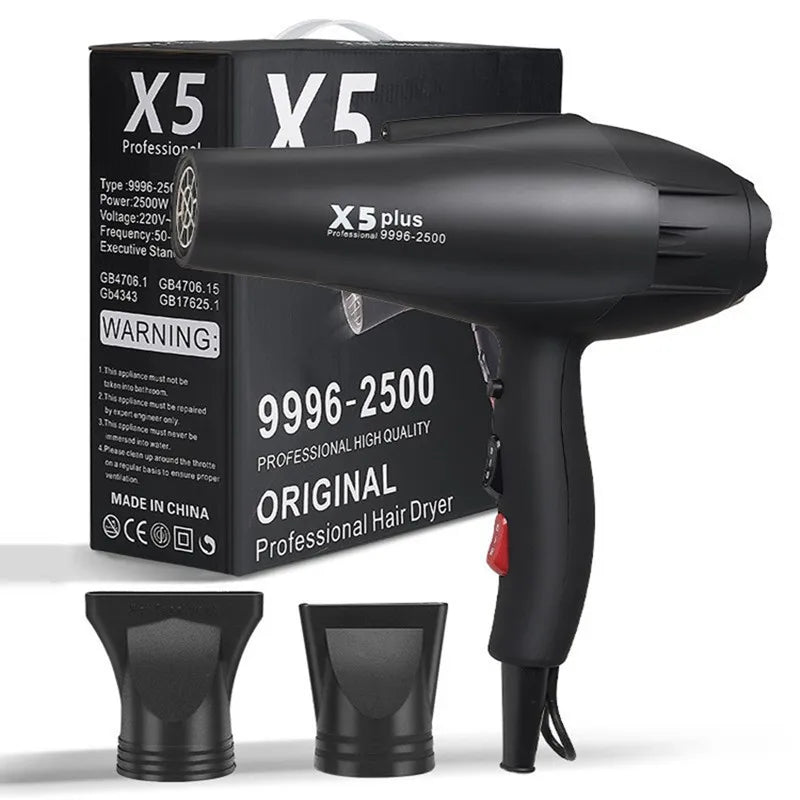 X5/X6 Plus New Negative Ion Hair Dryer 2400W High Power Strong Wind Speed Drier Home Electric Hair Dryer Gift Box Packaging Peaceful Pleasures Health and Wellness X5-2400W US
