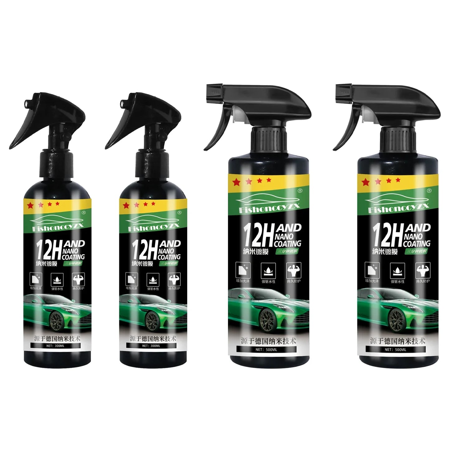 12H Nano Ceramic 500ml Car Coating Auto Detailing Products Liquid Spray Polish Wax Film Paint Care Protector Kit Accessories Peaceful Pleasures Health and Wellness