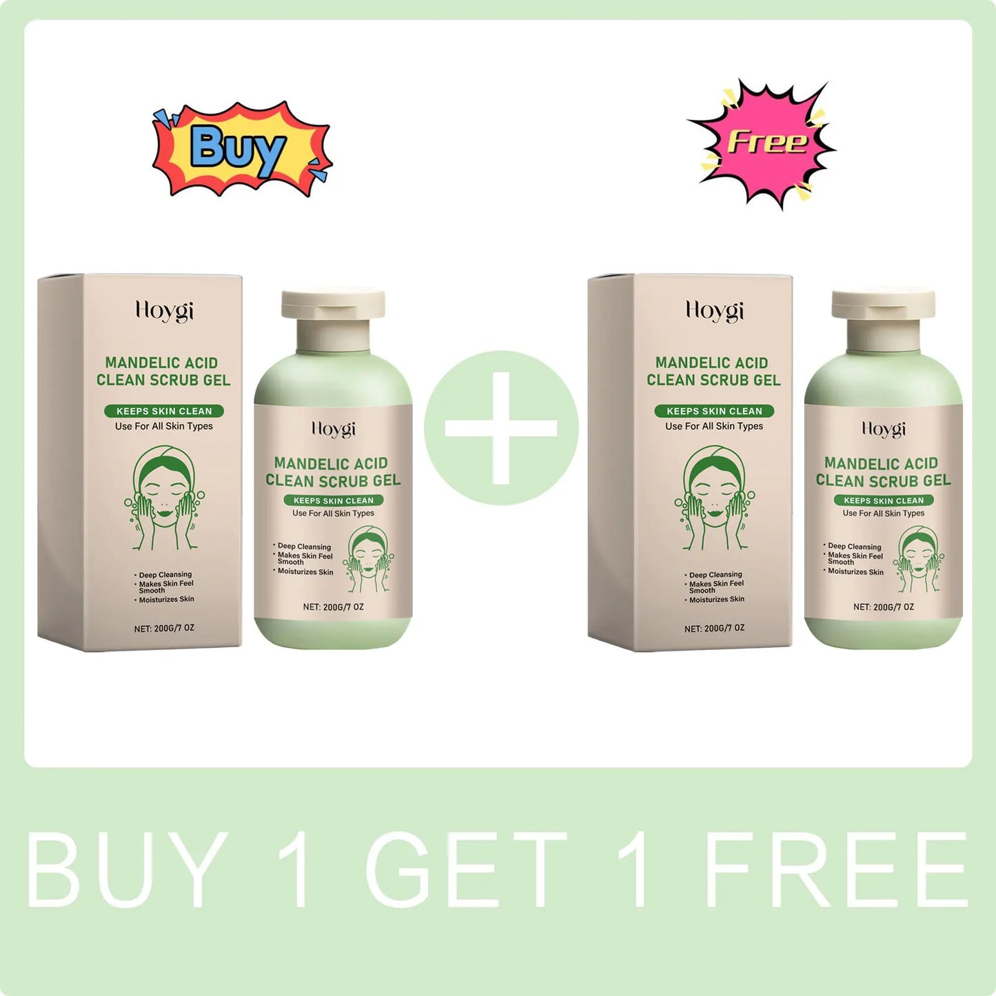 Mandelic Acid Clean Scrub Gel Exfoliating for Body Cleansing and Moisturizing Remove Dead Skin Oil Control Smoothing Body Care Peaceful Pleasures Health and Wellness Buy 1 Get 1 Free
