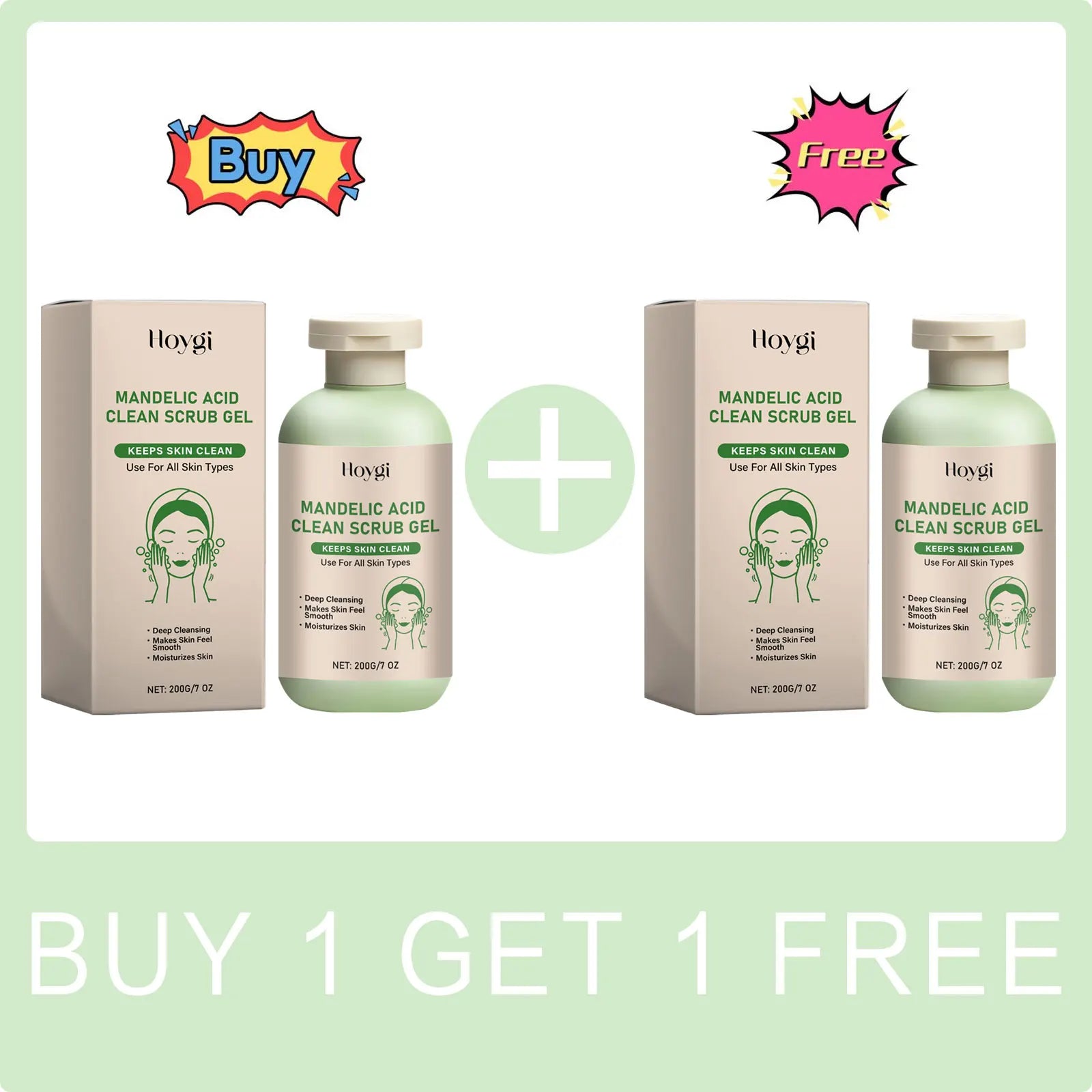 Mandelic Acid Clean Scrub Gel Exfoliating for Body Cleansing and Moisturizing Remove Dead Skin Oil Control Smoothing Body Care Peaceful Pleasures Health and Wellness Buy 1 Get 1 Free
