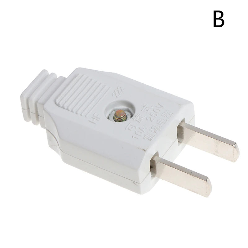 US 2 Flat Pin AC Electric Power Male Plug Female Socket Outlet Adapter Wire Plug Electrical Adapter AC Electrical Socket Outlet Peaceful Pleasures Health and Wellness B