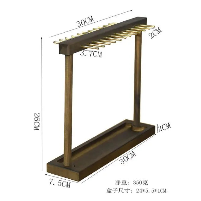 Modern Wood Jewelry Stand – 24/36 Hook Necklace Organizer Rack