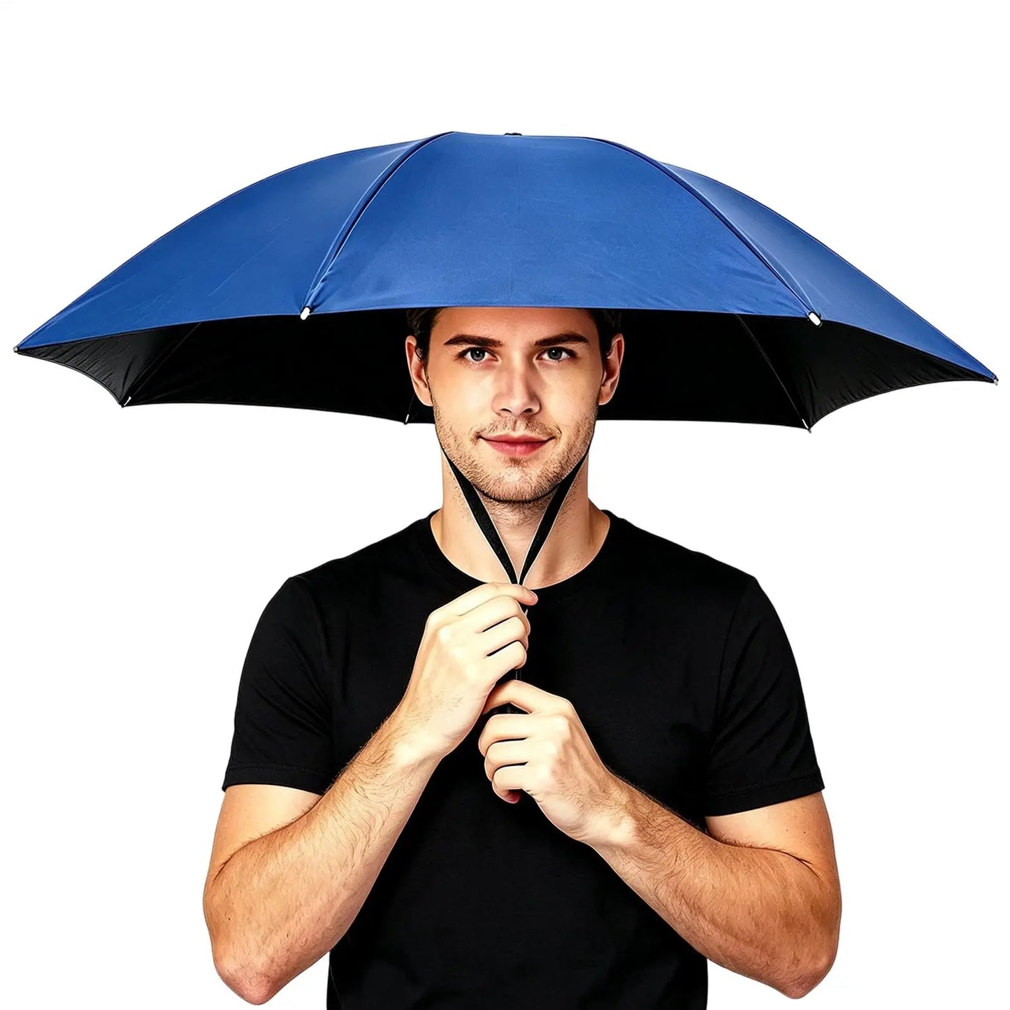 Folding Umbrella Hat Lightweight Adjustable Cap With Elastic Band For Fishing Gardening Hiking Travel Golf Beach Boating Peaceful Pleasures Health and Wellness