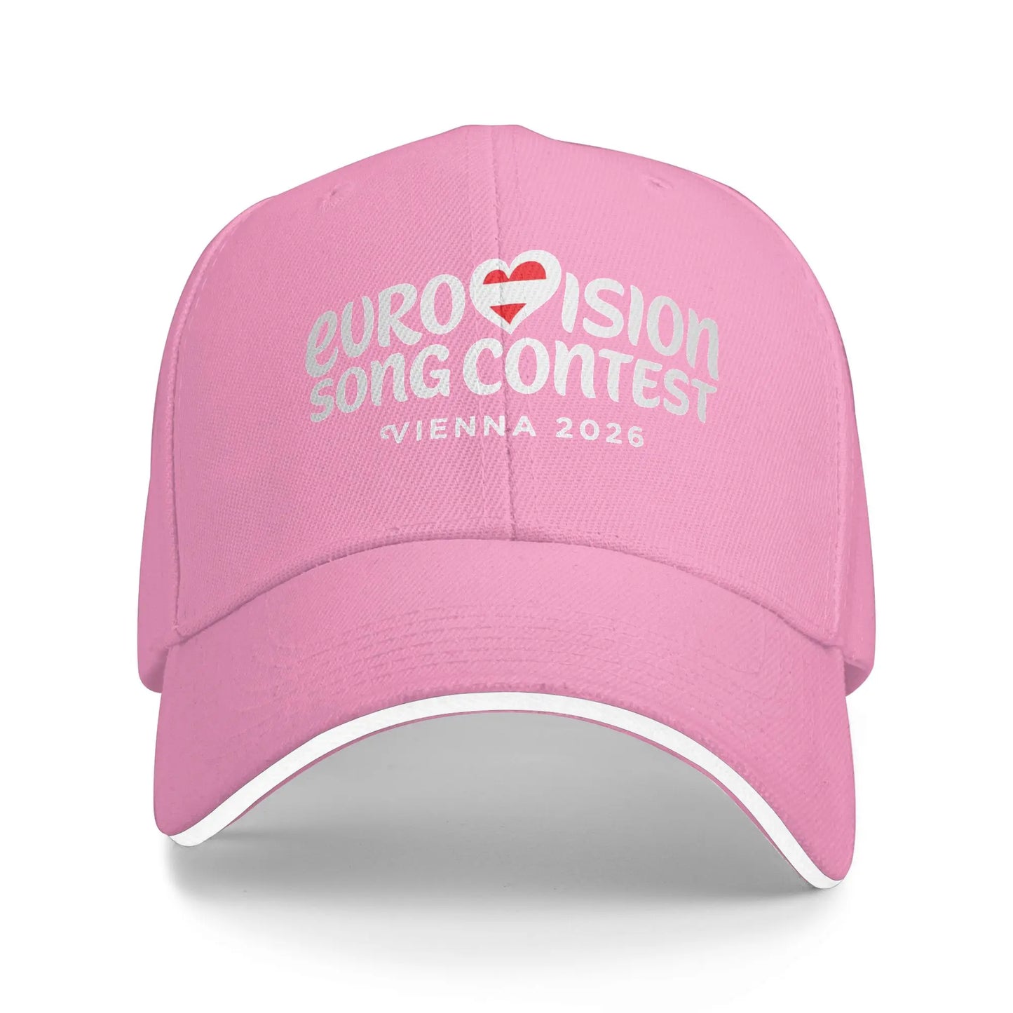 Eurovisions 2026 Sun Baseball Cap Summer Female Male Print Trucker Hat High Quality Fashion Hiking Fishing Baseball Caps Peaceful Pleasures Health and Wellness Pink One Size