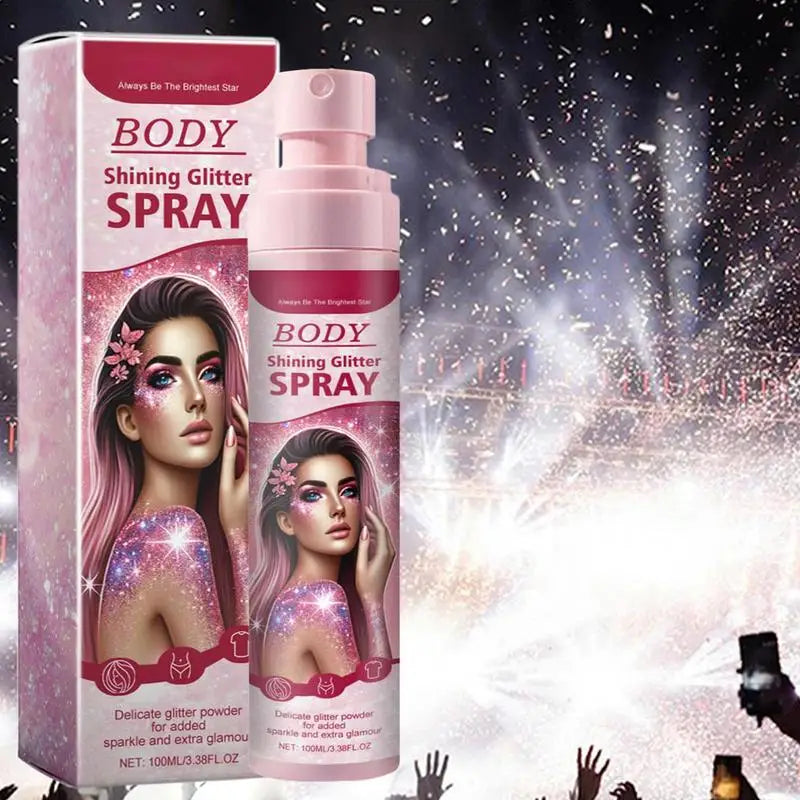 Disaar Glitter Spray for Hair & Body – Washable Shimmer