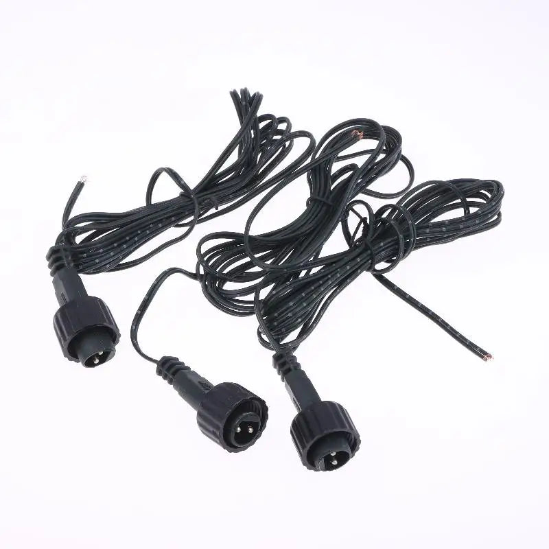 Outdoor Solar Light Waterproof Extension Cable For Solar Panel 2Pin LED Connector Male 2 Meters Black 2Pin Plug Connector Wire Peaceful Pleasures Health and Wellness