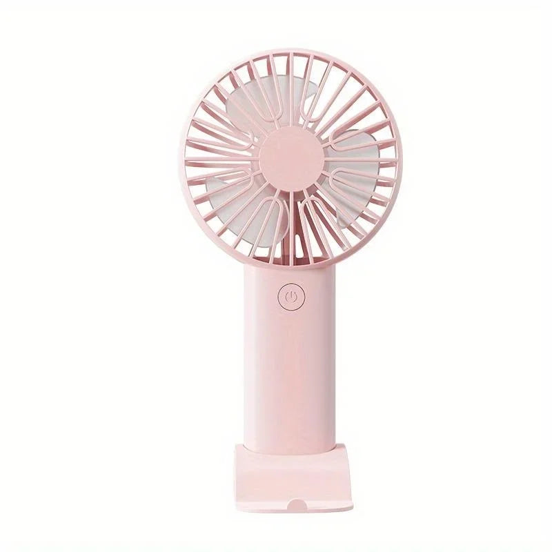 Rechargeable Handheld Mini Fan 3-Speed USB Fan + Phone Holder