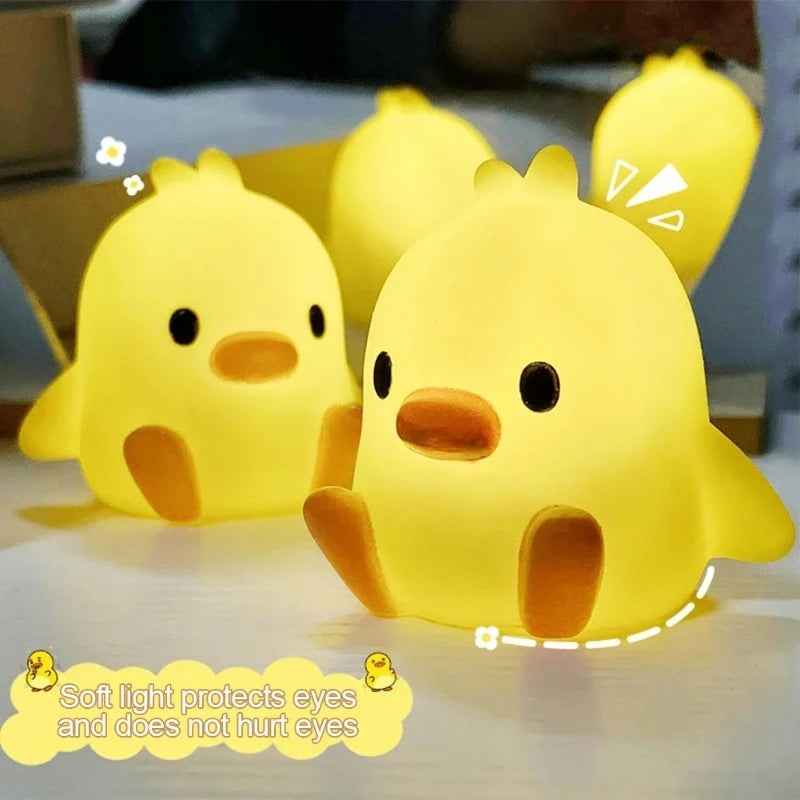 Cute Duck LED Warm Night Light – Bedroom & Desk Decor Lamp