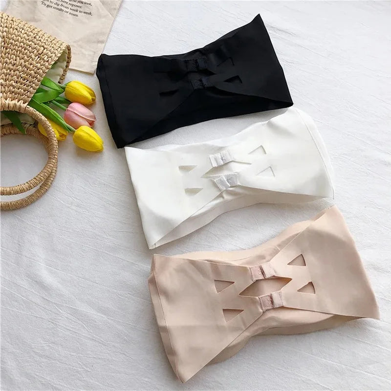 Seamless Strapless Bandeau Bra | Wireless Tube Top for Women Bandeau Bra Peaceful Pleasures Health and Wellness