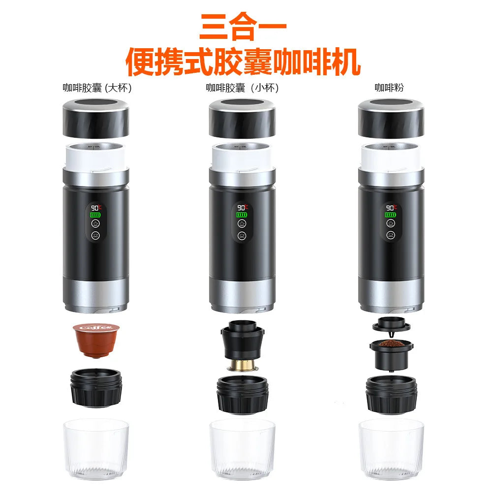 Portable Capsule Coffee Machine | Wireless Battery-Powered