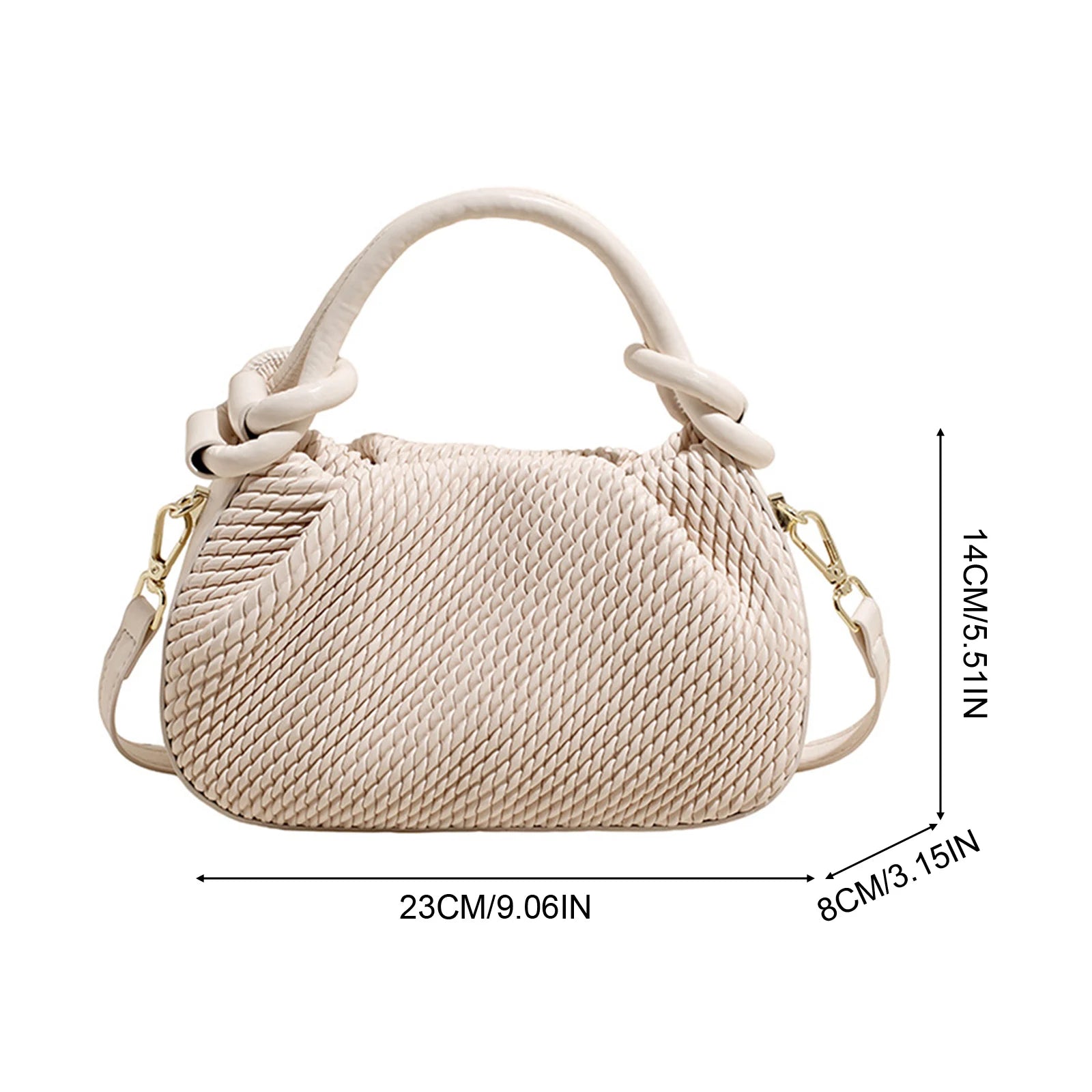 Women's Striped Handbag With Pleated Design Small Square Bag Lightweight And Stylish For Daily Use Peaceful Pleasures Health and Wellness