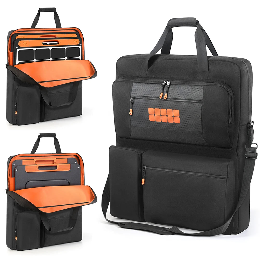 Solar Panel Storage Bags with Shoulder Straps Padded Travel Solar Panel Organizer Multi-Pocket for Bifacial/ZOUPW 100W 200w 220w Peaceful Pleasures Health and Wellness