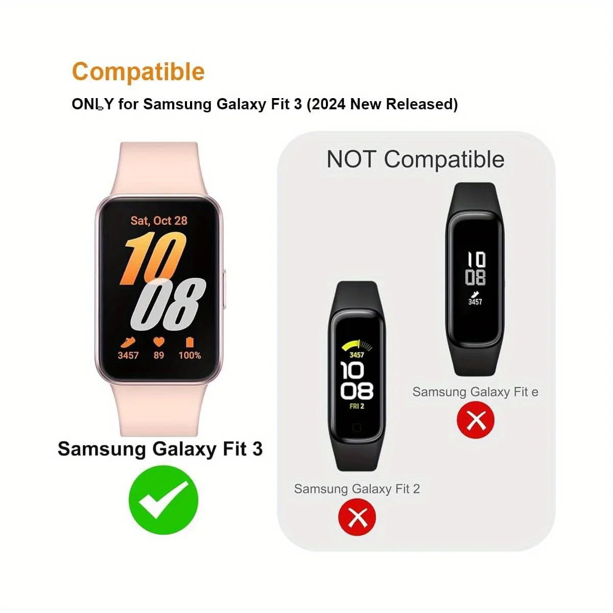 Samsung Galaxy Fit 3 TPU Screen Protector Case Full Cover Peaceful Pleasures Health and Wellness