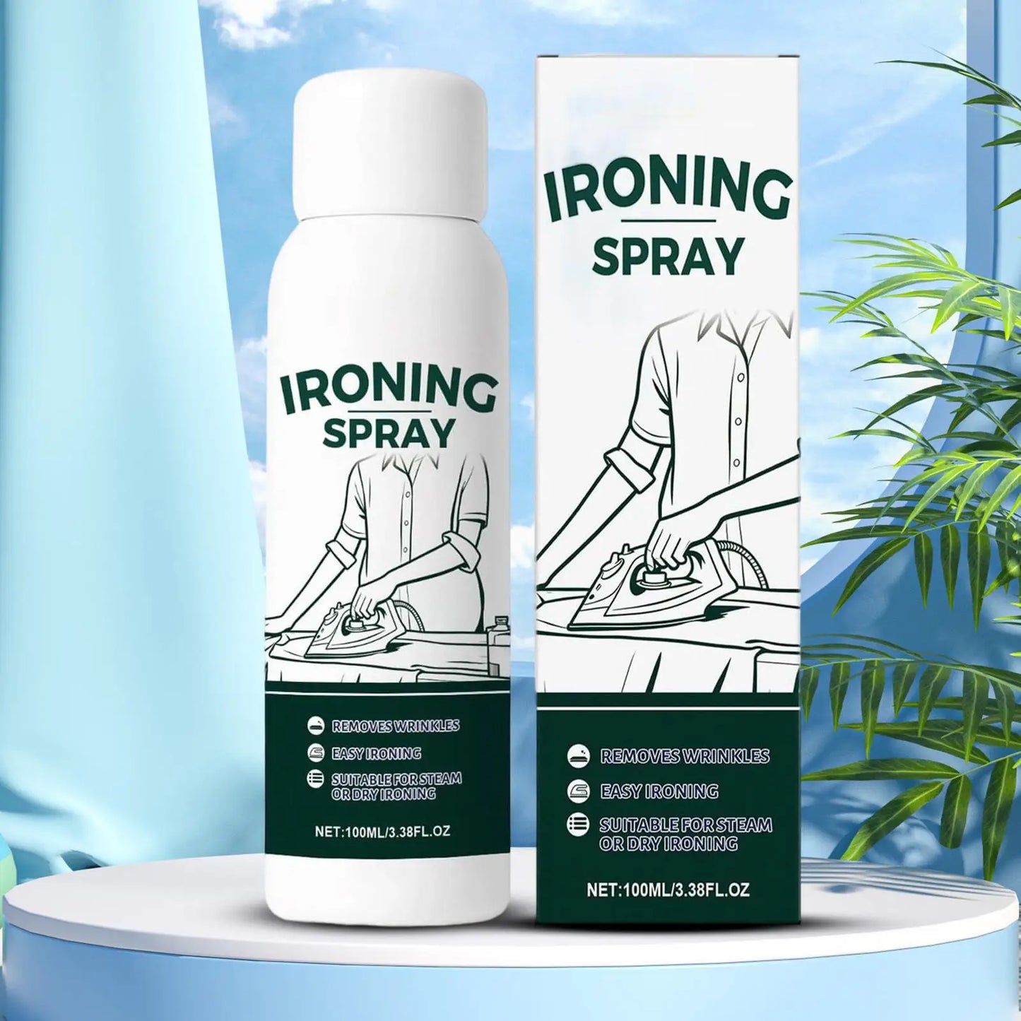 Anti-Static Wrinkle-Free Ironing Spray 100ml | Travel Fabric