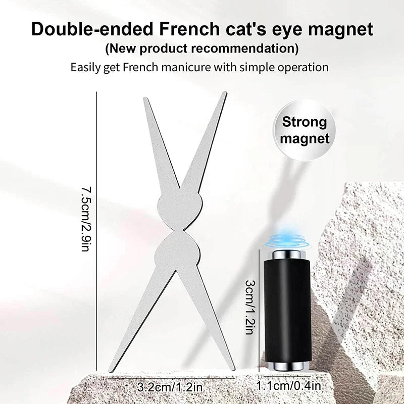 Multifunctional Cat's Eye Nail Magnetic Stick Super Strong Gel Polish Magnet Pen Cylinder Magnetic Cat's Eye Magnet Iron Sheet Peaceful Pleasures Health and Wellness