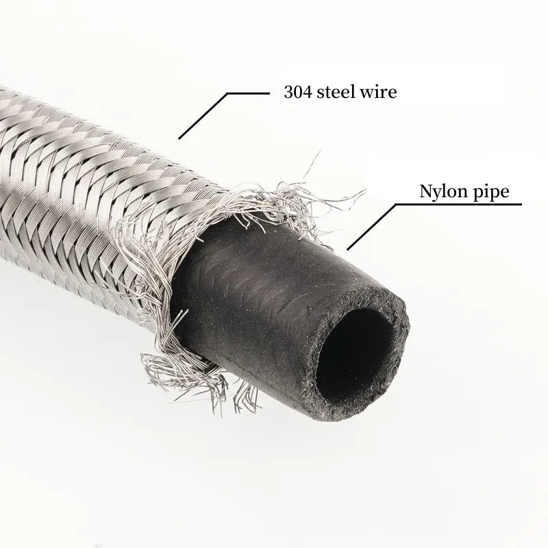 2-Pack G1/2" Stainless Steel Braided Flexible Shower Hose