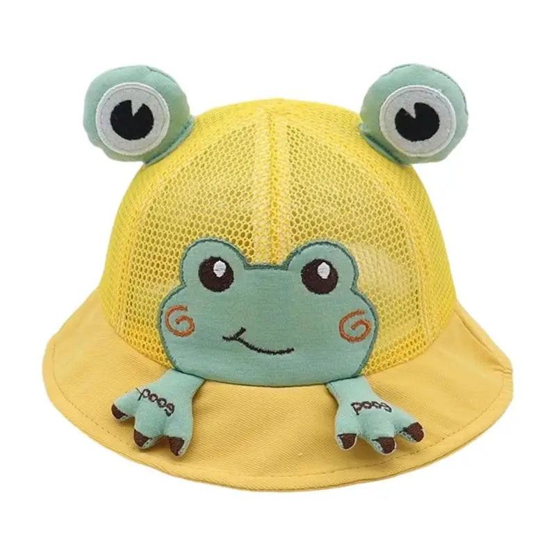 Toddler Cartoon Fisherman Hat | Sun Protection & Chin Strap