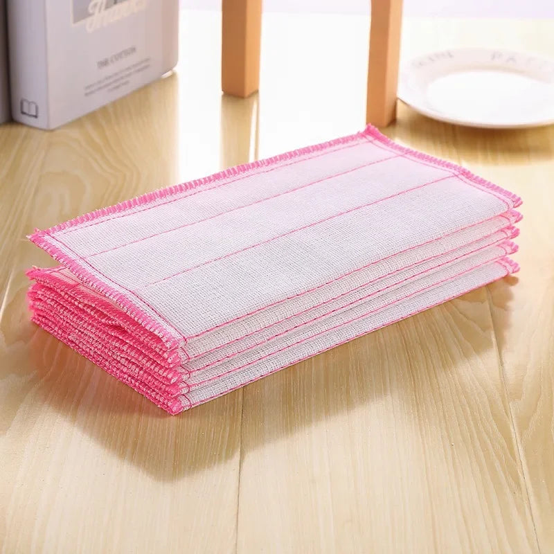 5/10pcs Cotton Kitchen Rag, Reusable Sanitary Cleaning Rag, Rag, Soft and Quick-drying Kitchen Necessities, Dish Towel. Peaceful Pleasures Health and Wellness