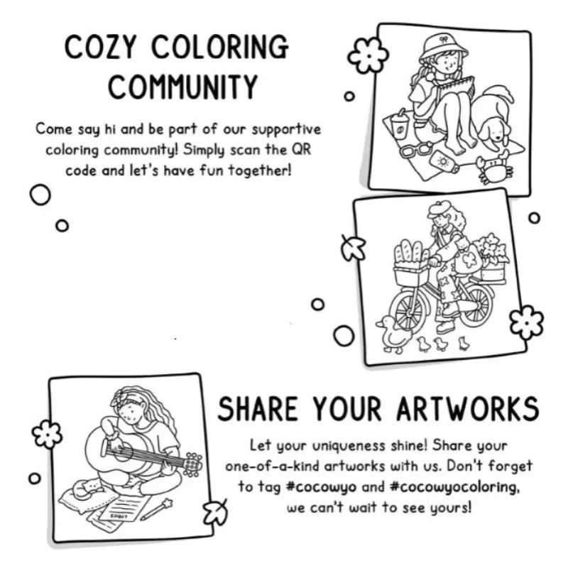 40 Pages Cute European America Coloring Book Kids Drawing Christmas