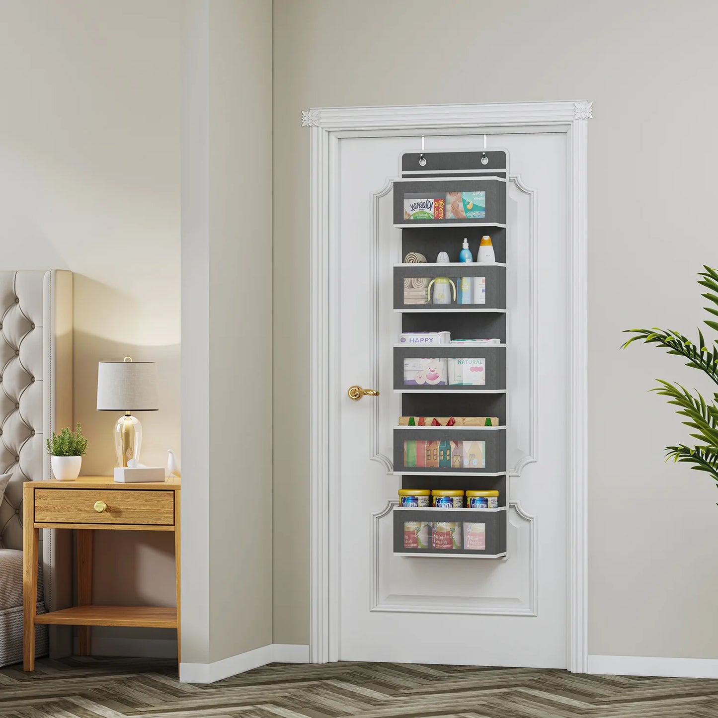 Over the Door Hanging Organizer – 1–5 Pockets, Wall Mount