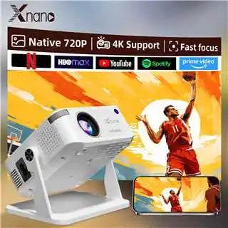 HA109 Projector 4K Decode Android 11 WiFi6 BT5.0 Native 720P 130ANSI Short Throw Home Theater Beamer Peaceful Pleasures Health and Wellness