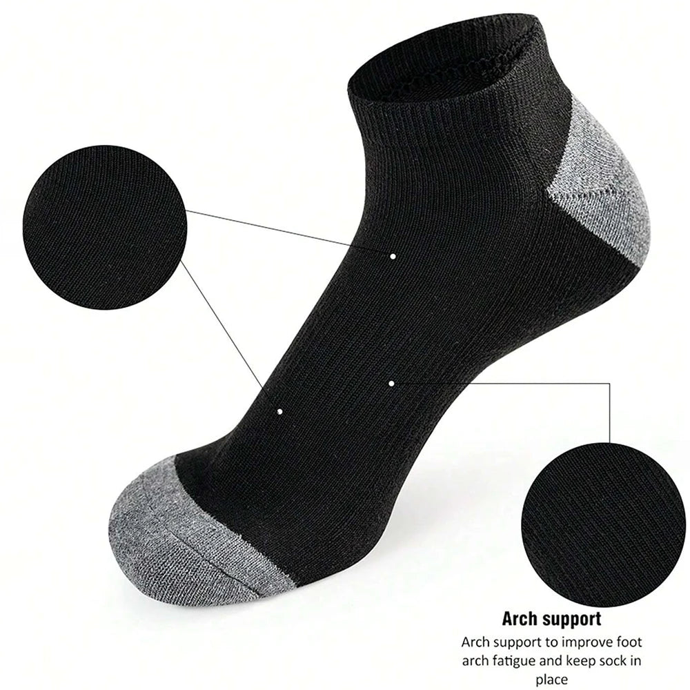 10 Pairs Of Comfortable Breathable Socks Sweat Absorbing Odor Proof Low Cut Solid Color Socks Suitable For Outdoor Activities Peaceful Pleasures Health and Wellness