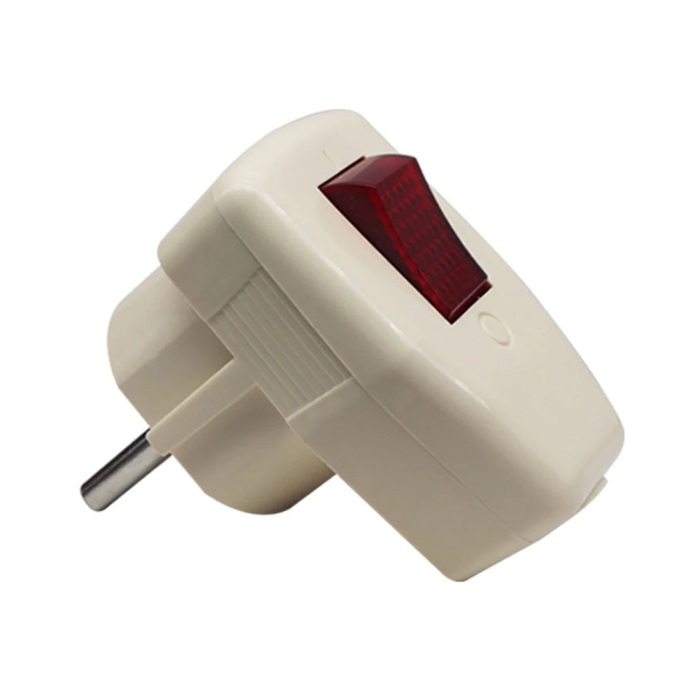 German Schuko EU Rewireable Plug ON/OFF Switch 250V 16A CEE 7/7