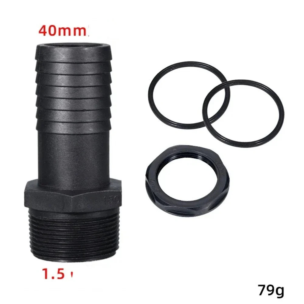 Plastic Pagoda Hose Connector 25/40/50mm Male Thread Adapter