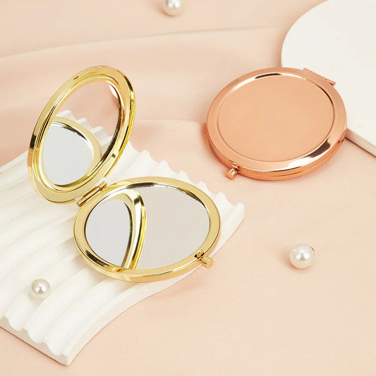 Double-Sided Folding Compact Makeup Mirror with Magnifier Compact Makeup Mirror Oasis Select