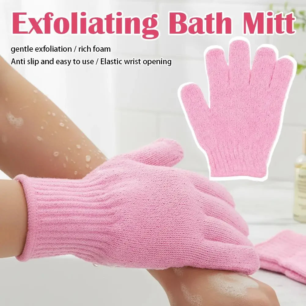 Exfoliating Bath Gloves,Deep Scrubbing Dead Skin Shower Gloves for Beauty Spa Massage Skin Shower Body Scrubber for Men,Women Peaceful Pleasures Health and Wellness