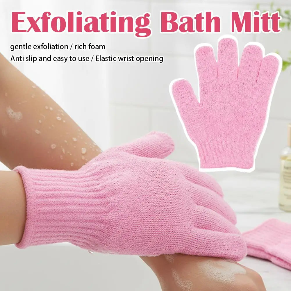 Exfoliating Bath Gloves – Deep Scrub Body Scrubber for Shower