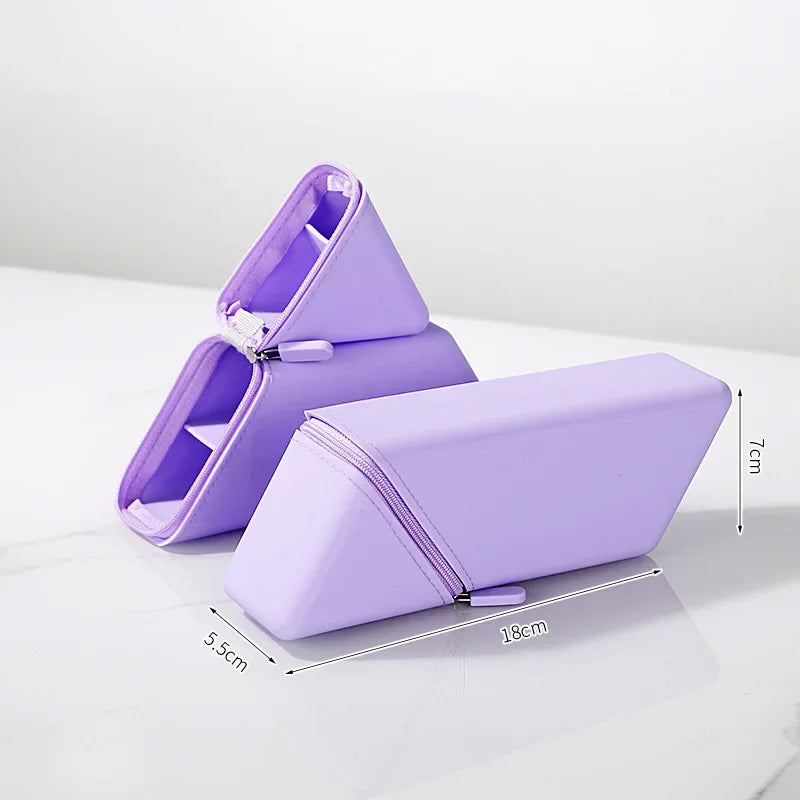 Foldable Silicone Pen Holder | Desktop Organizer for Office & Study