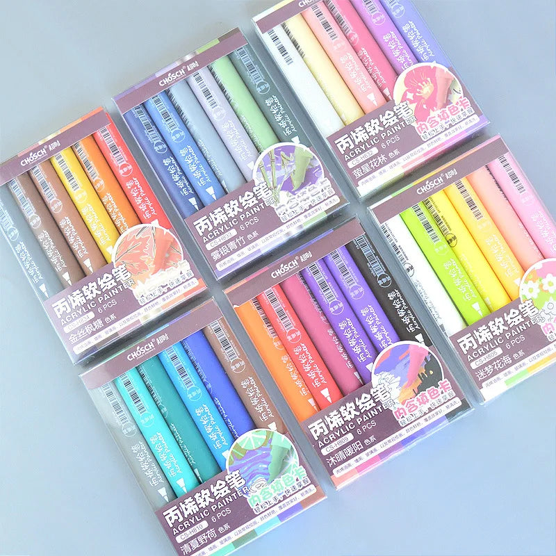 Soft Tip Acrylic Painting Pen DIY Student Art Hand Animation Design