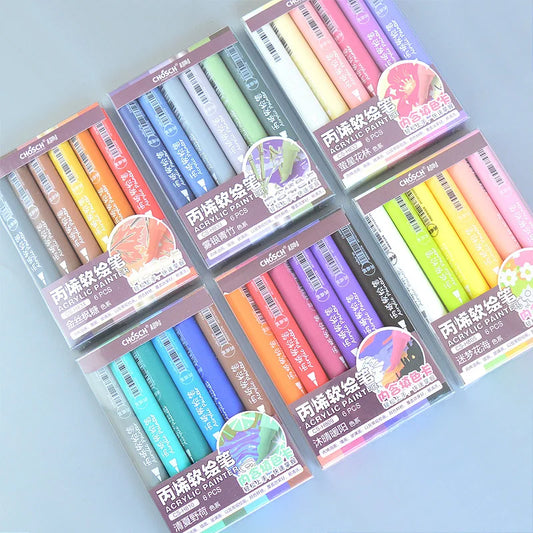 Soft Tip Acrylic Painting Pen DIY Student Art Hand Animation Design Peaceful Pleasures Health and Wellness