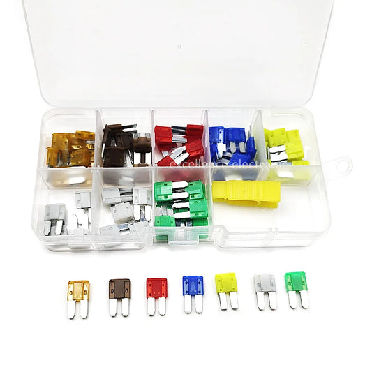 Mini M2 Auto Long Foot Fuse Combo Kit 5A 7.5A 10A 15A 20A 25A 30A Micro2 Car Fuse Combination with Puller Tool Peaceful Pleasures Health and Wellness
